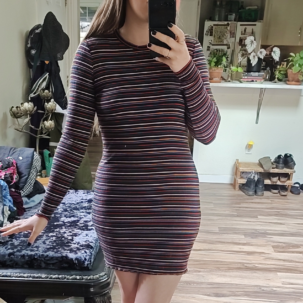 Striped Long sleeve Bodycon
